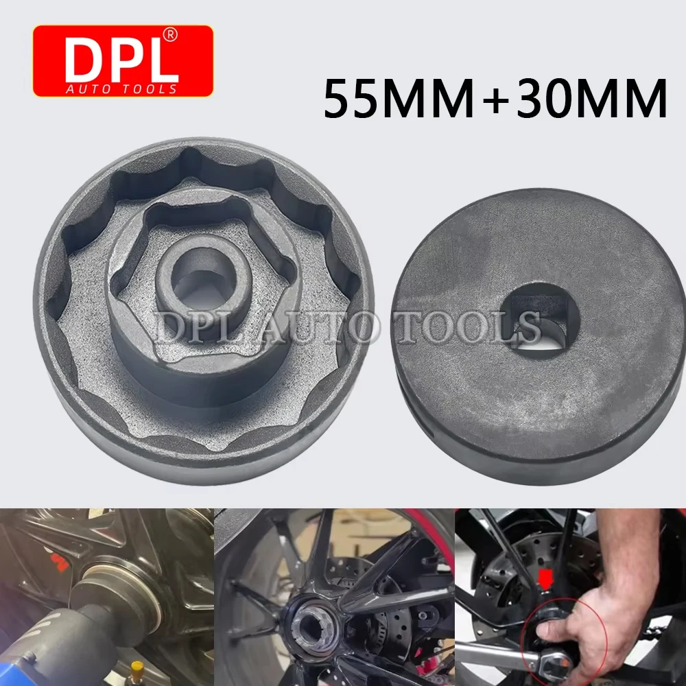 30mm 50mm Motorrad-Radmutternschlüssel Sechskant-Steckschlüssel für Ducati 1098 1198 1198S 1200S 1299 Mutternentfernungs-Kit 3/8 Zoll Antrieb