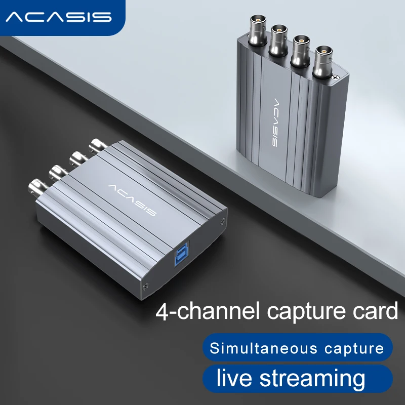 ACASIS 4CH AHD to USB3.0 Capture Card 720p UVC AHD Video Capture Box for Monitoring equipment/live streaming