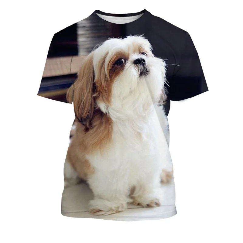 3D Printed Animal Dog T Shirt For Men Funny Cute Pattern Tees Summer Harajuku Loose Round Neck Tops Short Sleeve Kids T-Shirts