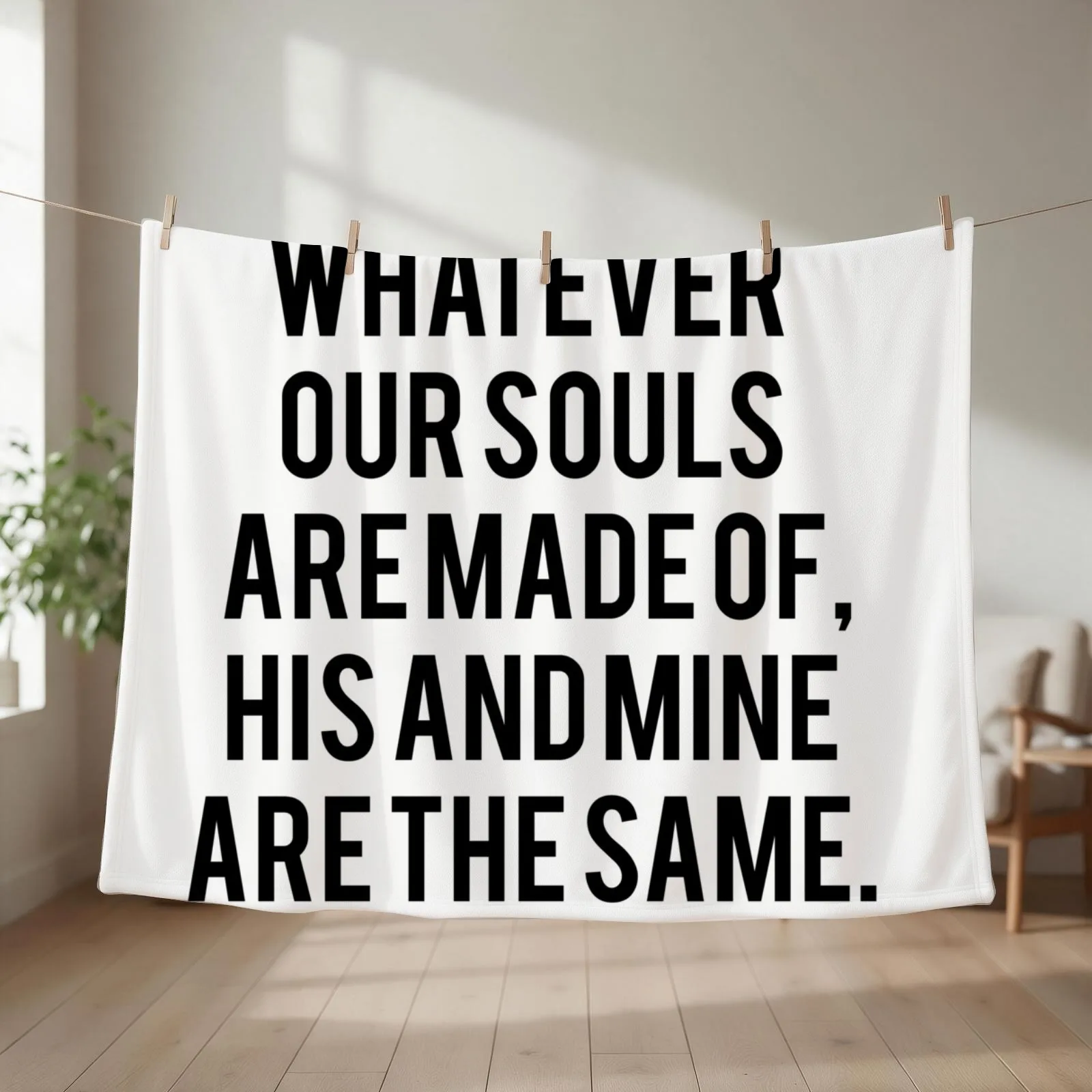 Emily Bronte / AFTER - whatever our souls are made of. Throw Blanket couch cozy soft plush fuzzy picnic outdoor blanket