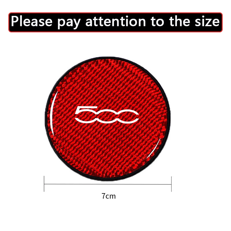 2Pcs 7Cm Car Coaster Water Cup Bottle Holder Anti-slip Pad Mat Silica Gel For Fiat 500 500c 500l 500x Car Styling