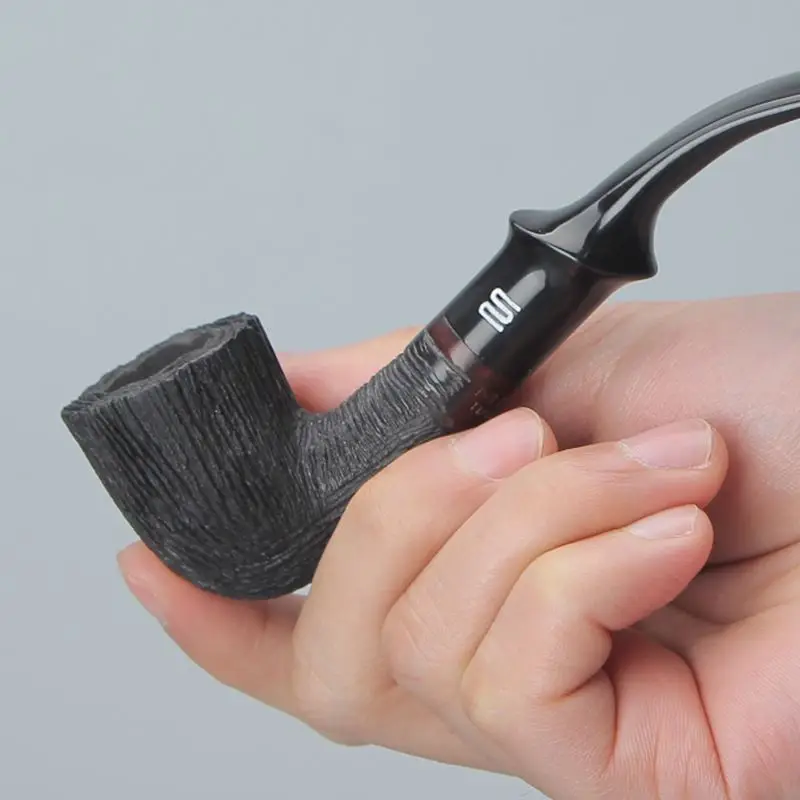 Small Portable Briarwood Pipe With Spare Smoking Tip Cleaning Kit Comes High Quality Classic Tobacco Pipe for 9mm smoking filter