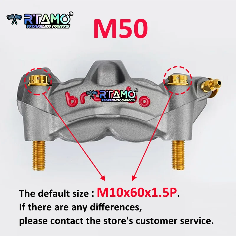 RTAMO Gr5 Titanium Bolts Brake Caliper Screw Banjo and Bleeder Fit for Brembo M50/M50Stylema Modified Lightweight Highstrength