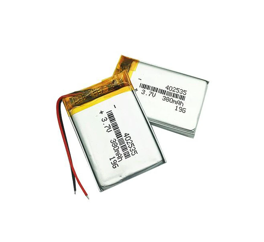 402535 380mah 3.7V Lithium Polymer Battery For Fingerprint Lock Bluetooth Speaker LED Light Rechargeable Li-polymer Batteries