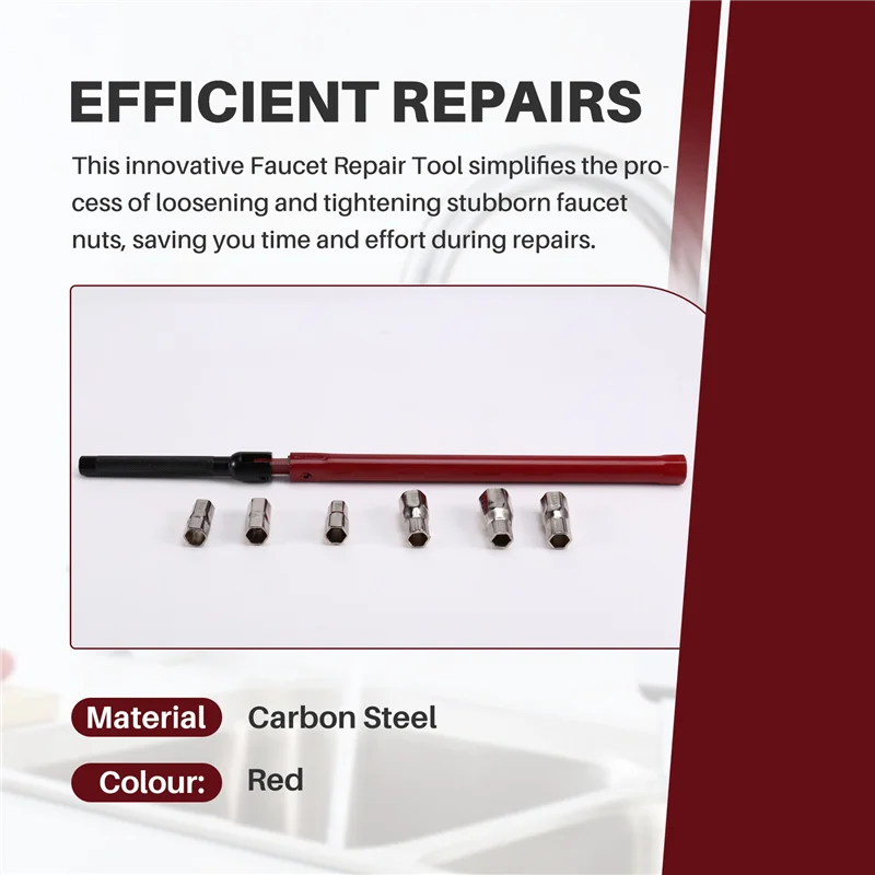 T98C-Multi-Function Socket Wrench Plumber Faucet Repair Tools Nut Sink Wrench Repair Tool