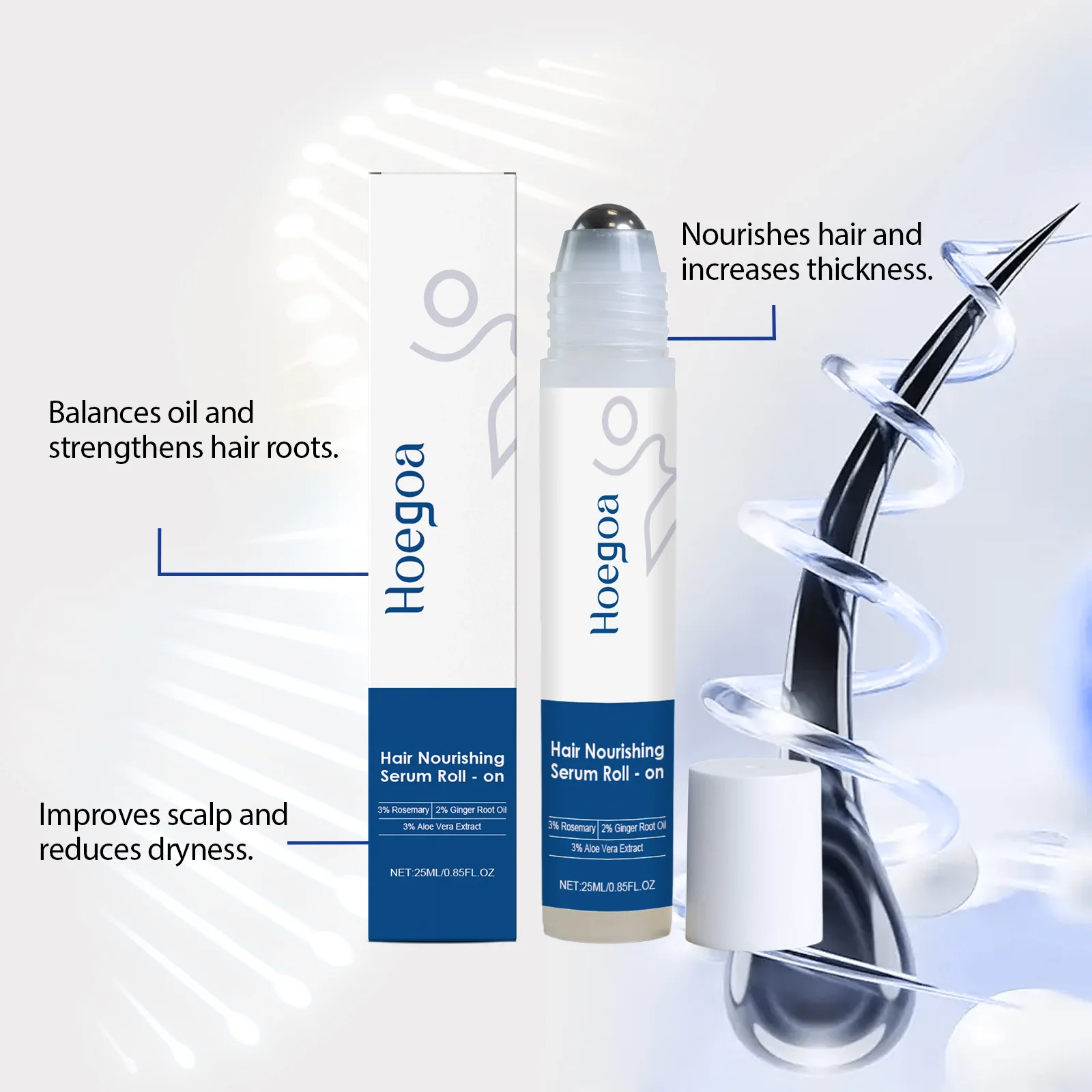 Bald Spot Repair Hair Growth Roll‑On Serum Stimulate Follicle Growth Anti‑Hair‑Loss Hair Thickening Care Oil