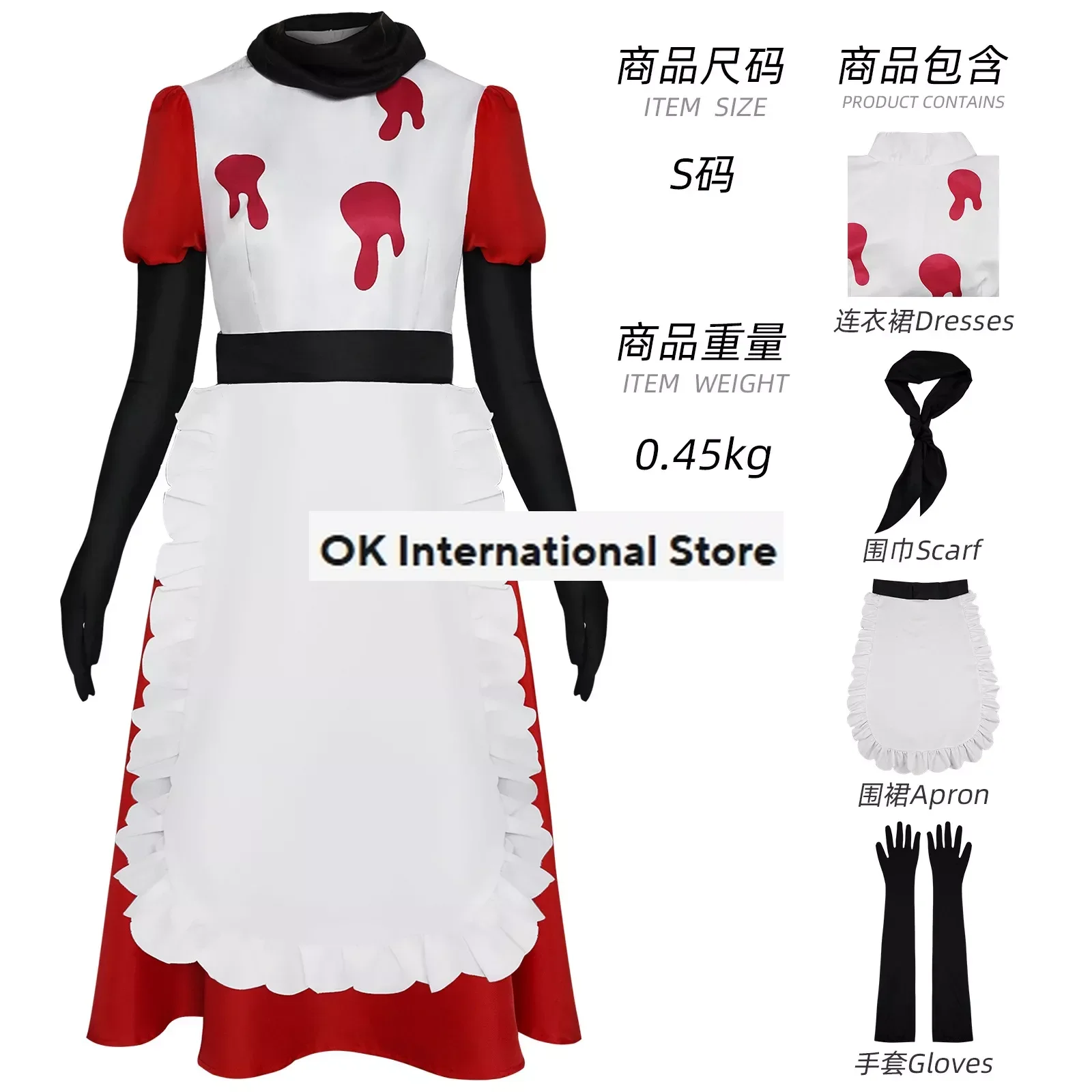 Anime Hazbin Niffty Cosplay Costume pour femme, vêtements de jeu de rôle SAFMaid, uniforme d'hôtel, Halloween, fête de carnaval, robe mignonne imbibée