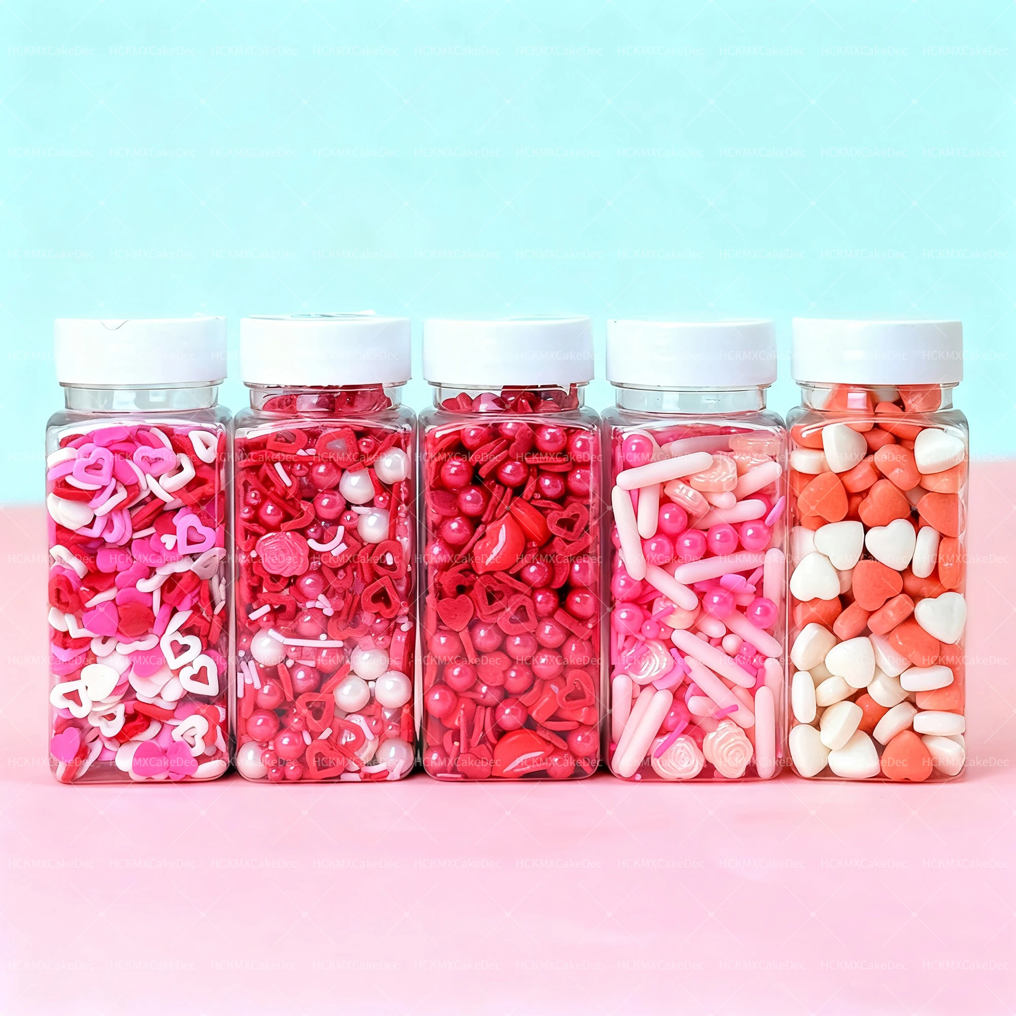 85g/150g Valentine's Day Pink White Heart Cake Decoration，for Valentine's Day Birthday Party Cake Decoration Supplies，Not Edible