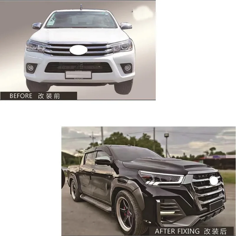 

Top quality Top quality Auto Accessories Front Bumper Headlight Grille Revo Upgrade Hilux LMJ X-Men Style Body Kit for 2016-201