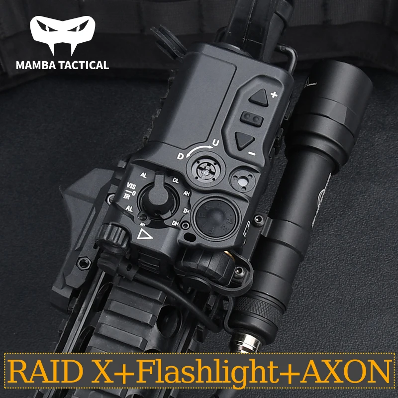 Aluminum Raid X Red/Green/Blue VIS&infrared aiming M300A/M600U Flashlight LED Light AXON Dual Line Pressure Switch Hunt Combo