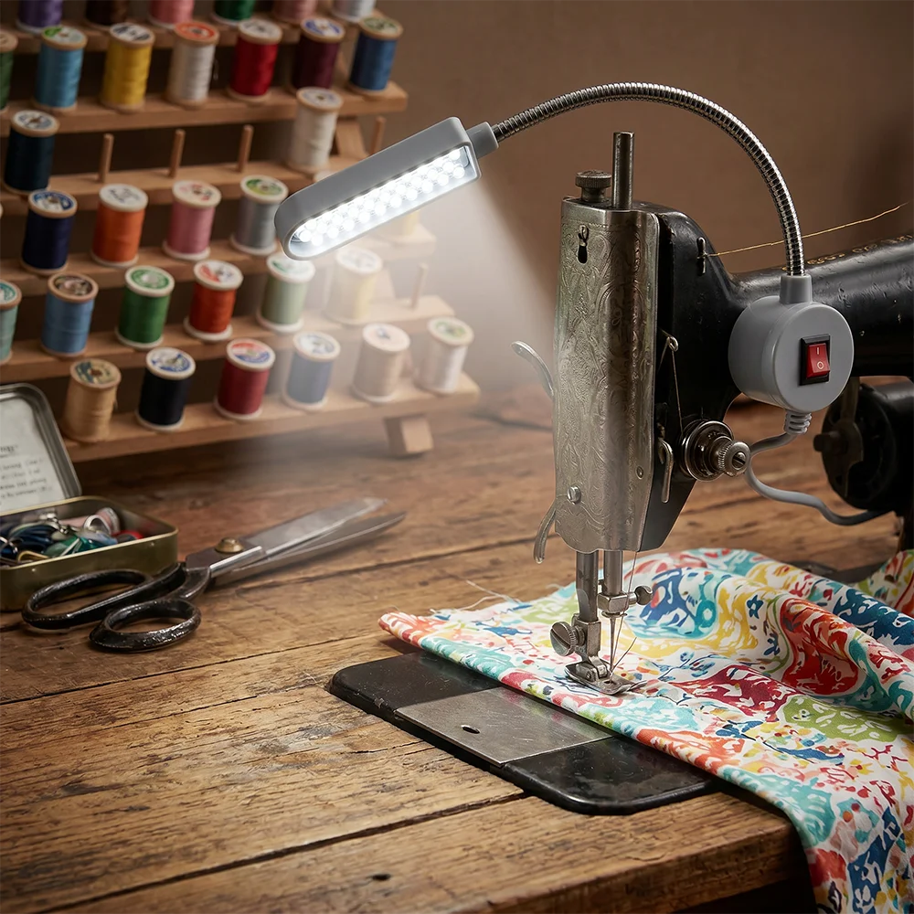LED Sewing Light Adjustable Position Magnetic 30 LED White Light Universal Sewing Machine Illumination Working Lamp Accessories