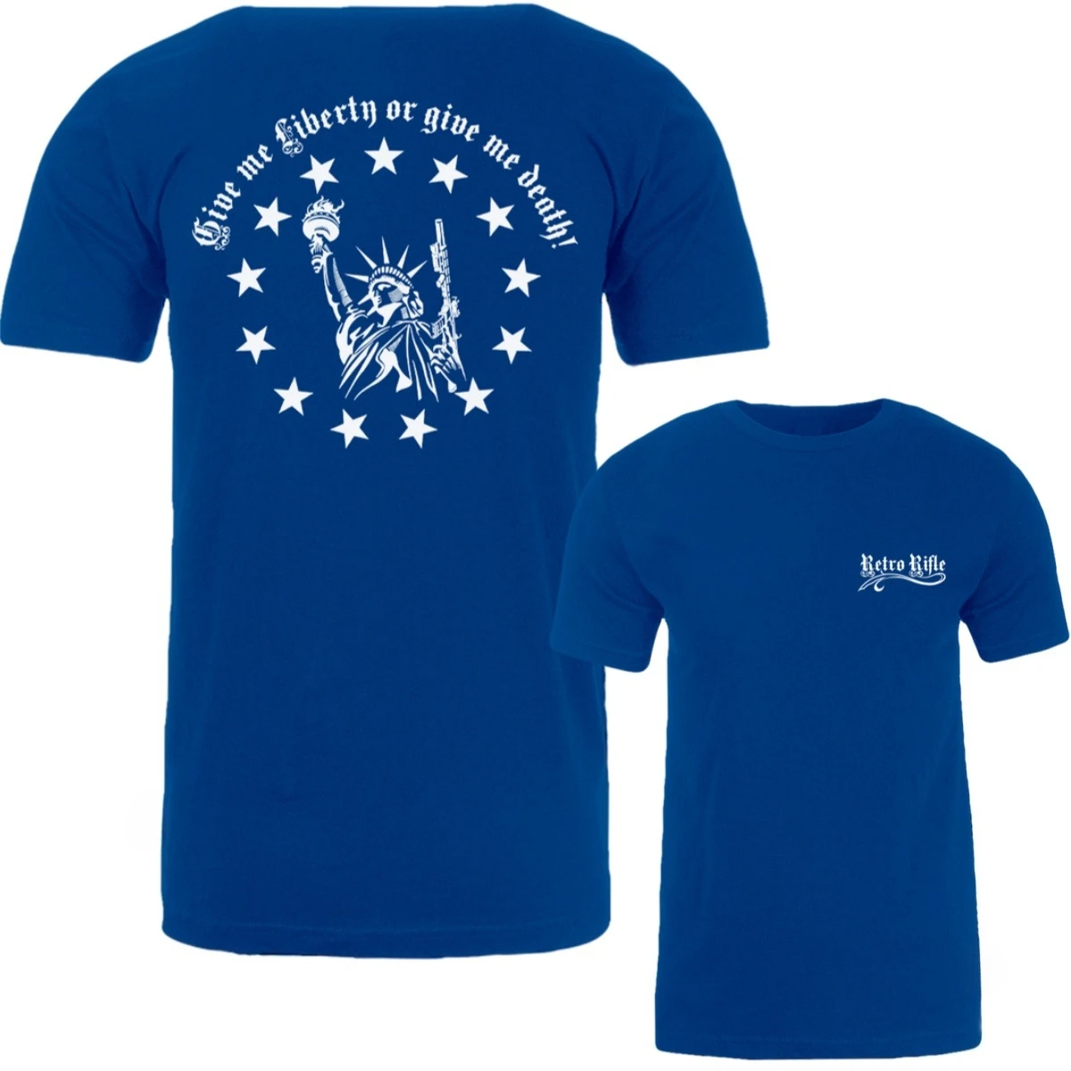 Hot Sale Retro Rifle - Men's T-Shirt - Lady Liberty Graphic Printing High-end Luxury Unisex Style Both of Men and Women