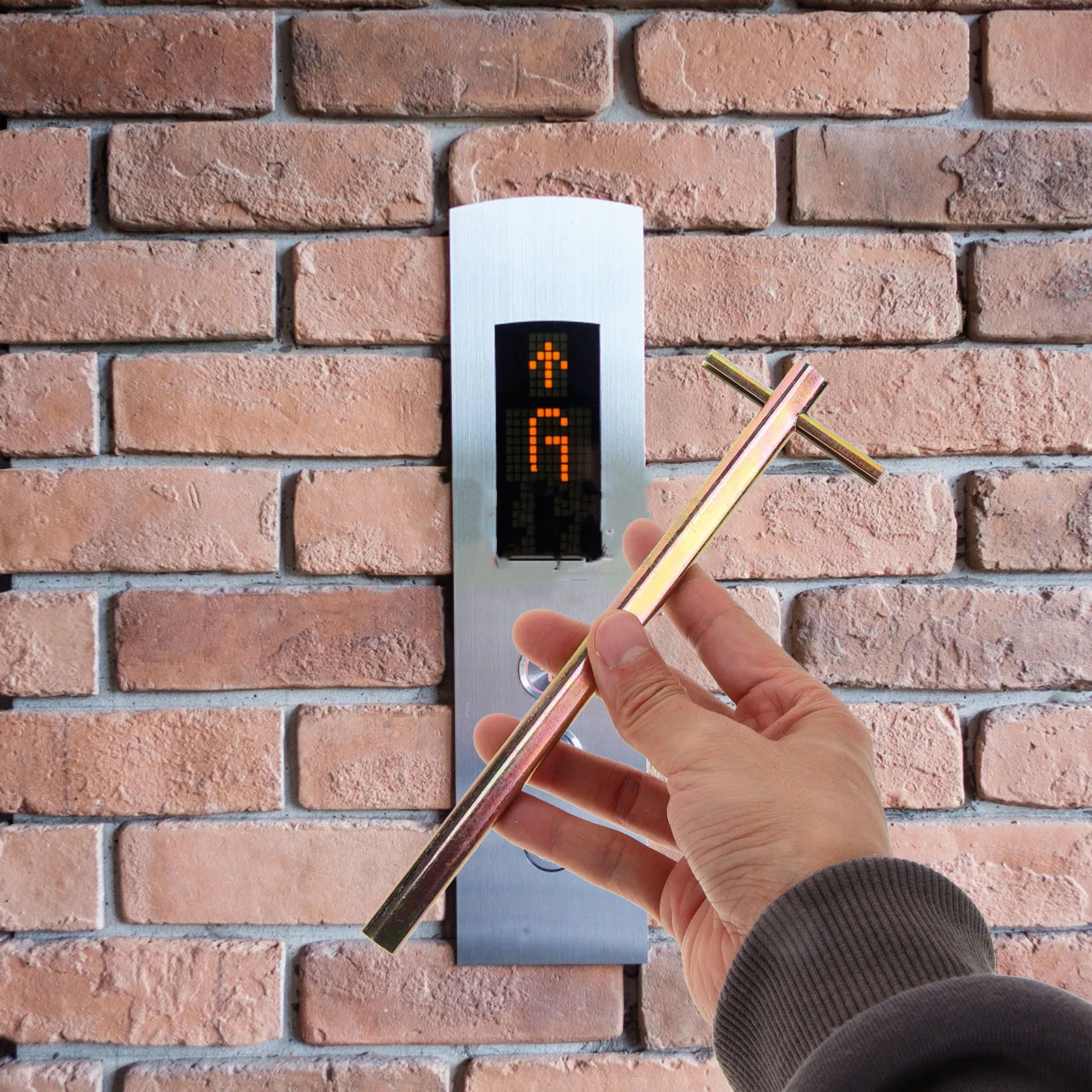 

Elevator Door Key Emergency Keys Wrench for Firefighters Release Galvanized Iron Parts Tool