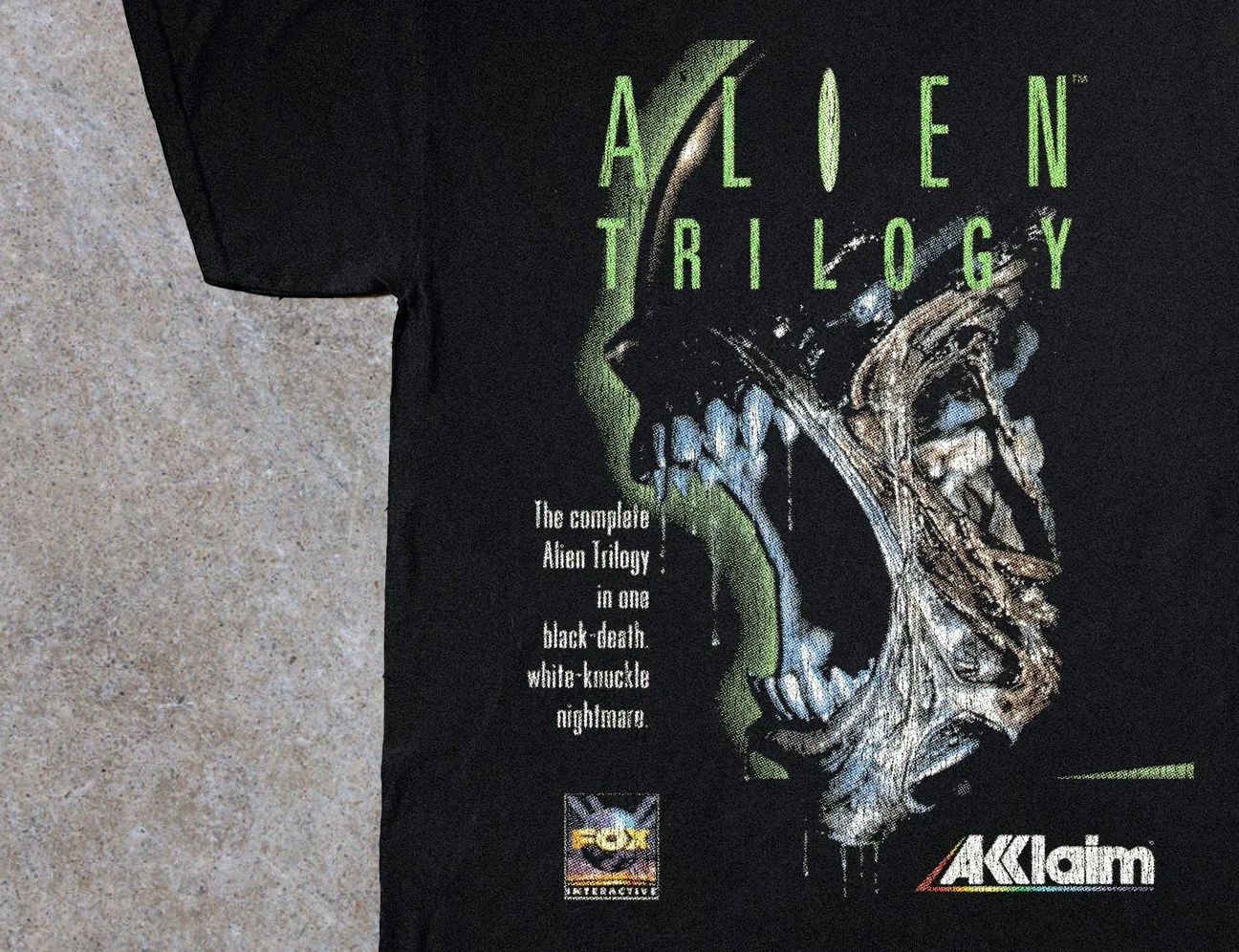 Alien Trilogy Sci‑Fi Horror Game Retro 90s Video Game Graphic Tee Cotton Men Women T-Shirt Vintage Streetwear