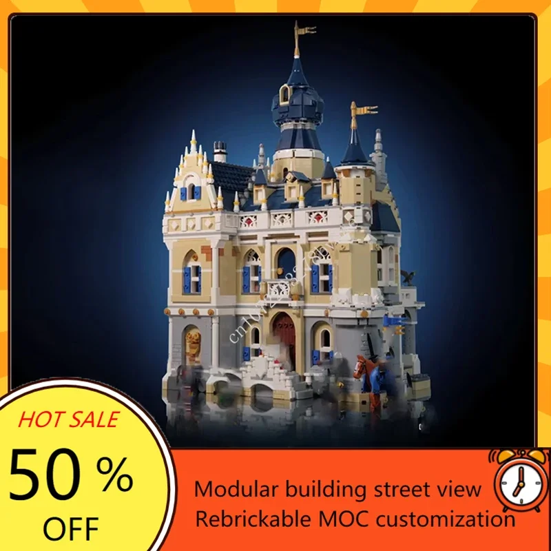 Modulaire Le Hall Médiéval, Urbaine, Vue sur la Rue de la Ville, Briques de Bricolage, Construction Moderne, Nuit, Architecture, Collection de Jouets, Cadeaux, 3506 Pièces