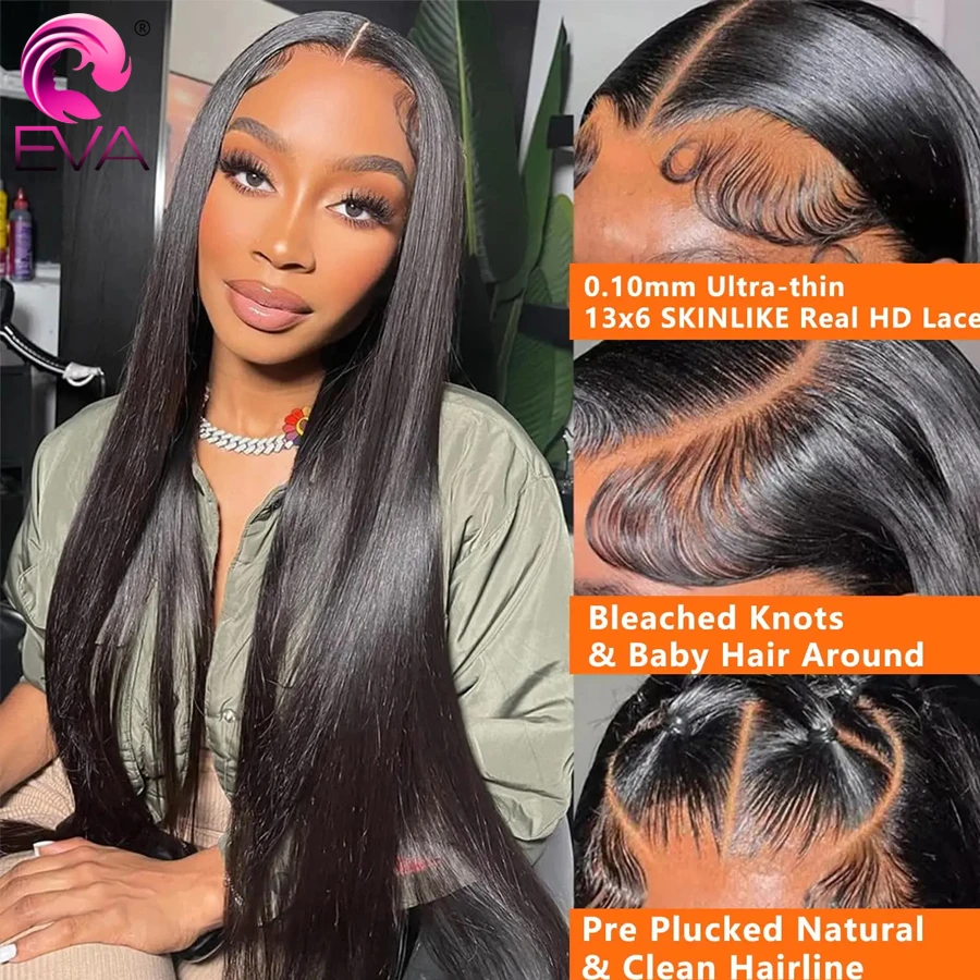 

13x6 HD Lace Frontal Human Hair Wigs Straight Human Hair Wigs Brazilian 5x5 HD Lace Closure Wig Human Hair For Women Pre Plucked