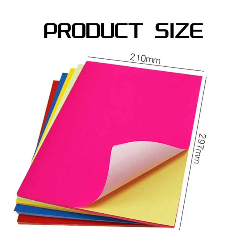 AED5-A4 Sticker Paper -A4 Sticker Labels 8.27X11.69 Inch For Laser/Inkjet Printers For Office School