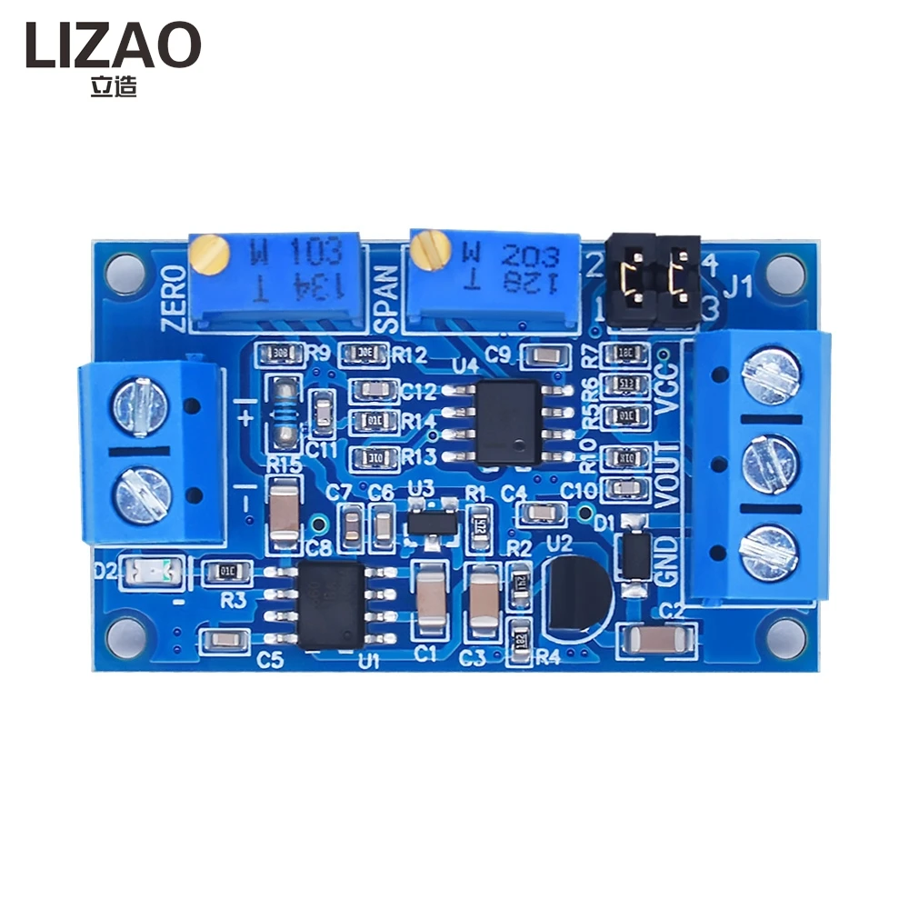 LIZAO 4-20mA to 0-3.3V 0-5V 0-10V Current To Voltage Module Analog Signal Transmitter Conversion Converter Board