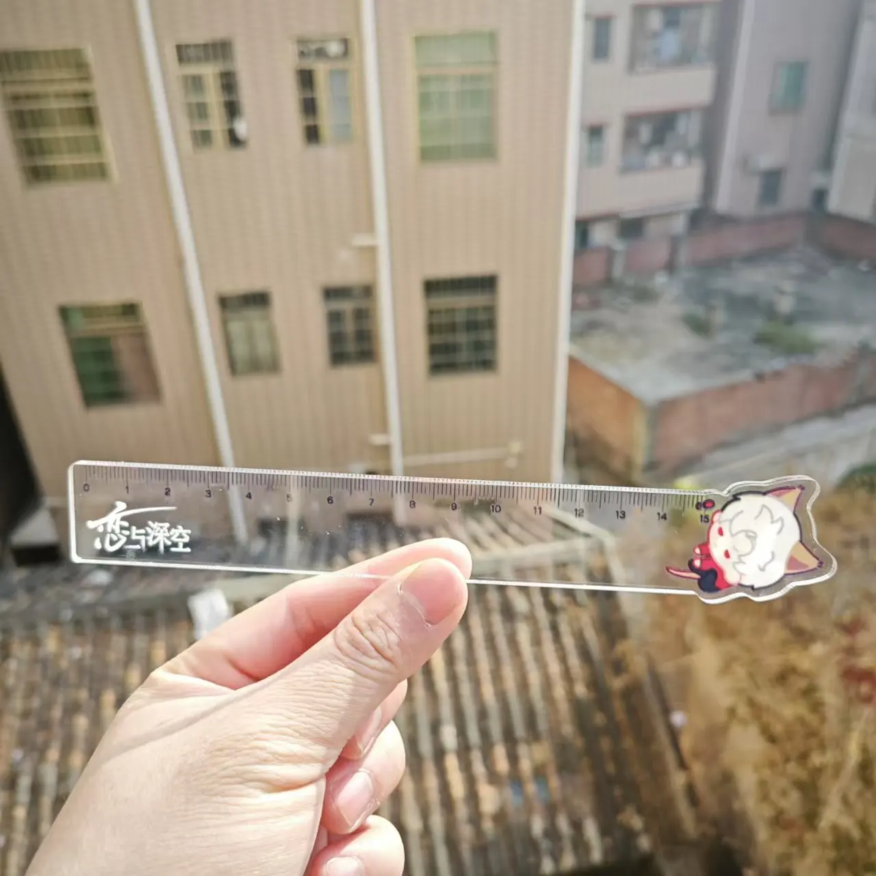 15cm Love and Deepspace Ruler School Office Supplies Drawing Tools Acrylic Cute Xavier Zayne Rafayel ralayo Sylus Straight Ruler