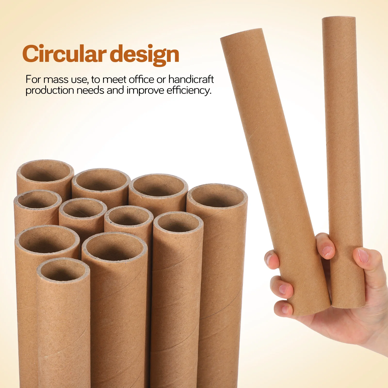 20Pcs Paper Cardboard Tubes Round Cylindrical Packaging for Artwork Poster Storage Protective Shipping Tube Craft Room