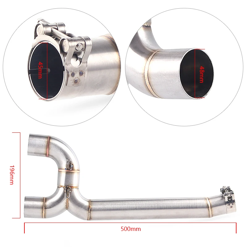 FZ6S FZ6N Fazer600 S2 Motorcycle Exhaust Muffler Connecter Middle Pipe For Yamaha FZ-6N FZ-6S FZ6 S2 Fazer 600 Exhaust Link Pipe