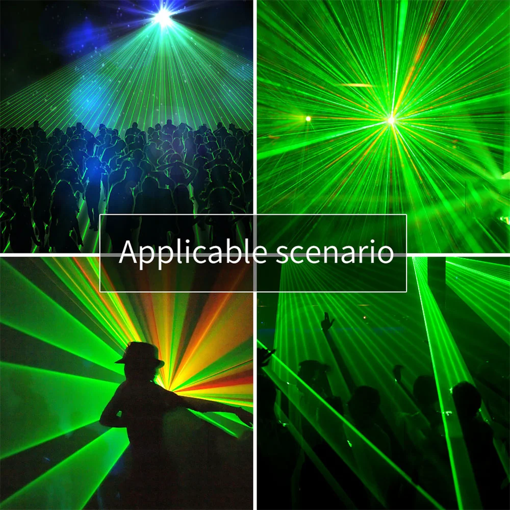 Mini Projetor Laser para Festa, Luz de Efeito de Palco, Projetor Laser, Laser, DMX512, DJ, Casamento, Bar