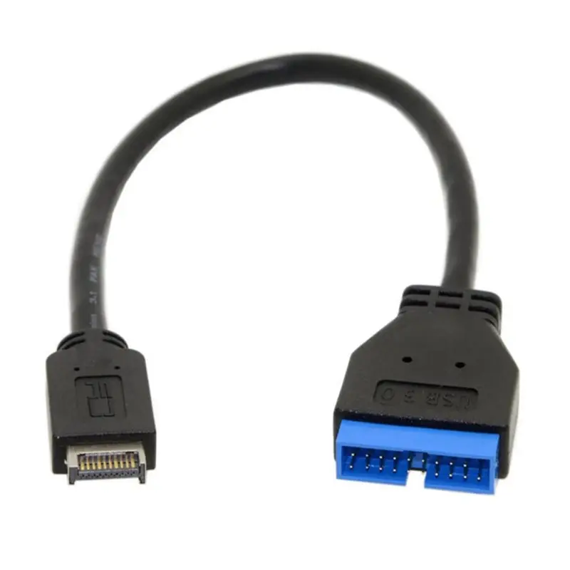 رائعة-USB 3.1 Type-C إلى USB 3.0 19/20-Pin رأس اللوحة الأمامية كابل محول للوحات الأم Asus طول 20 سنتيمتر لسطح المكتب Com
