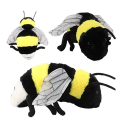 2 Sizes Lifelike Bee plush toy Soft Stuffed Cute Toy Insect Bee Plush Honeybee For Children Insect Enthusiasts Home Decoration