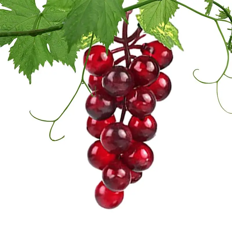 Fake Grapes Bunches Reusable Artificial Grapes Cluster High Simulation Fruit for Kitchen Party Wedding Decoration Photography