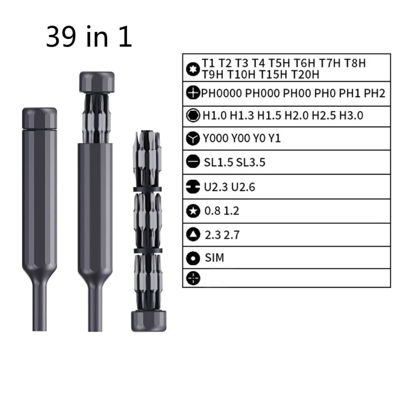 

M17D Precisions Manual Screwdriver Tool for Professional Technician 27/39pc Bit