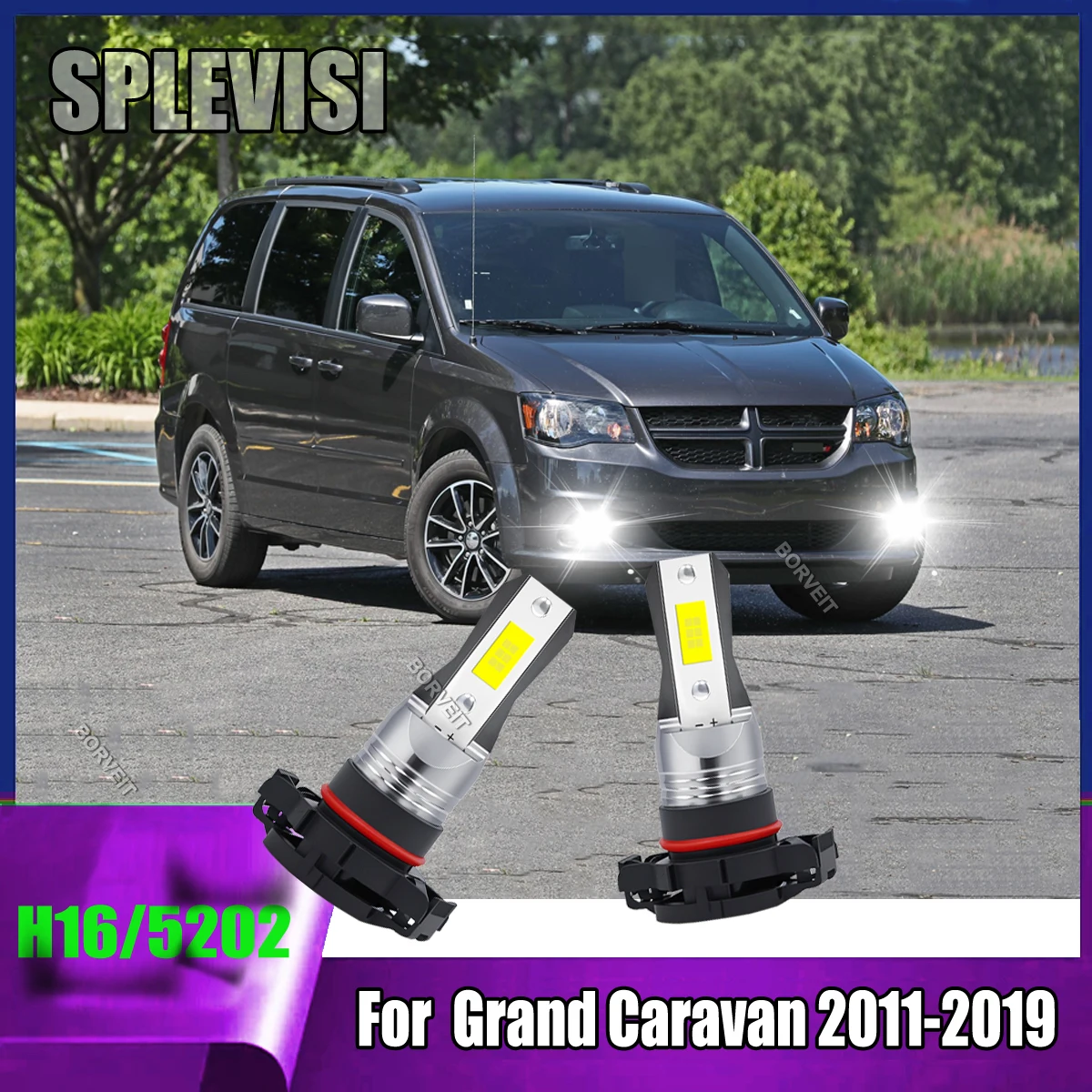 LED Fog Lights -Perfect for Urban Driving - Enhanced Safety For Dodge Grand Caravan 2011 2012 2013 2014 2015 2016 2017-2019