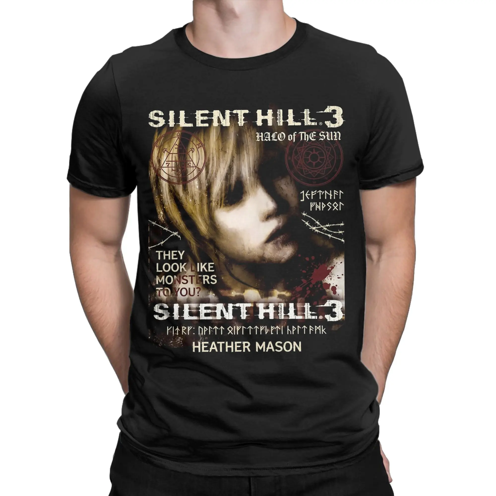 Silent Hill 3 Otherworld Rust & Blood Decay T Shirts Men's  Cotton T-Shirts Crew Neck  Tees Short Sleeve Tops Graphic Printed