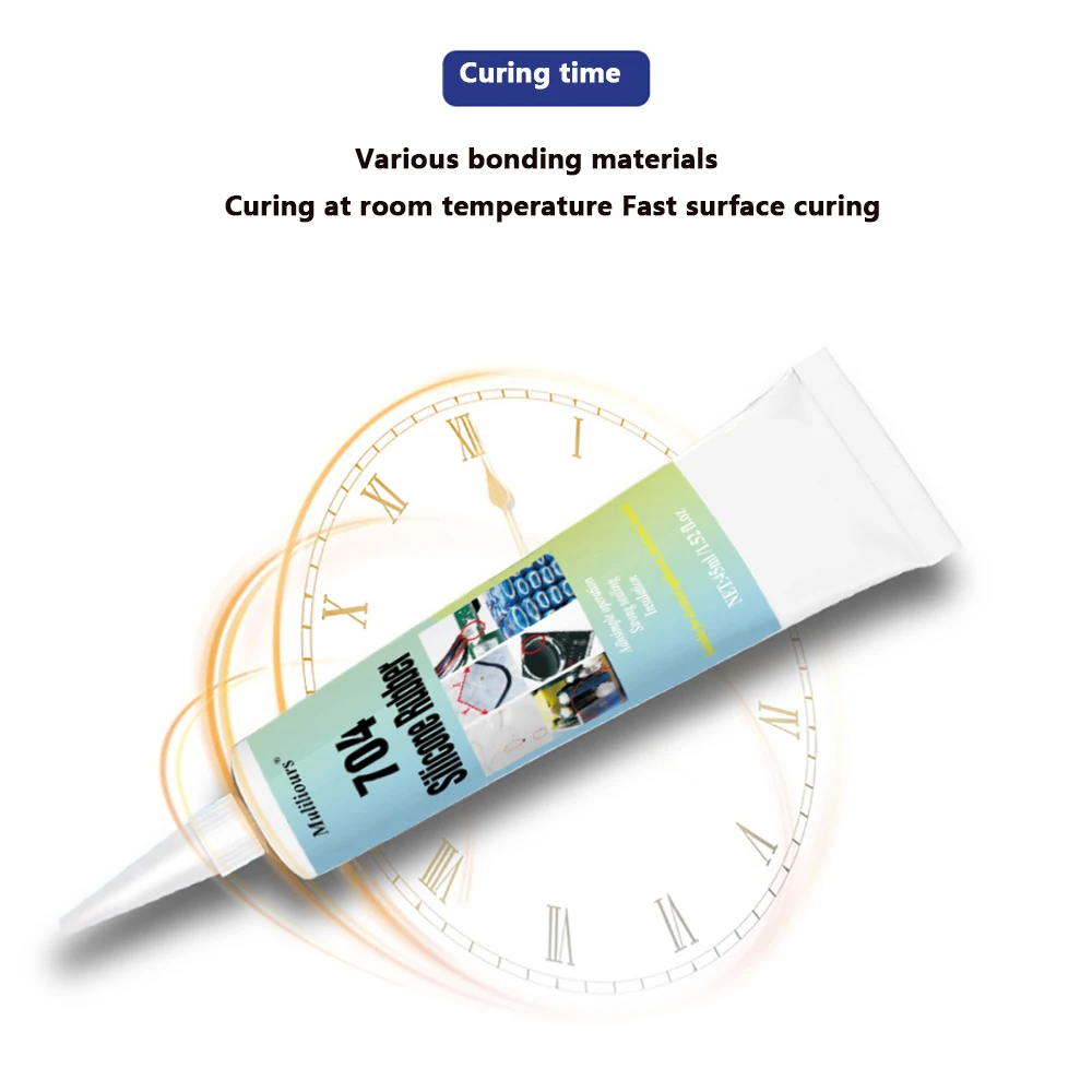 704, weißer Silikonkautschuk-RTV-Kleber mit einer Komponente, Raumtemperaturhärtung, Silikon, für elektronische Geräte, wasserfester Kleber