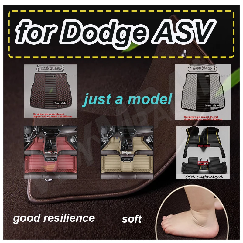 

LUXURYCar Floor Mats For Dodge ASV Ram 1500 DT 2019~2022 Anti-dirt Carpets Leather Floor Mat Rugs Pad Interior Parts