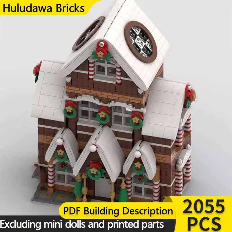 Popular Street View MOC Building Bricks Santa Claus Gift Factory Modular Technology Gifts Holiday Assemble Children Toys Suit