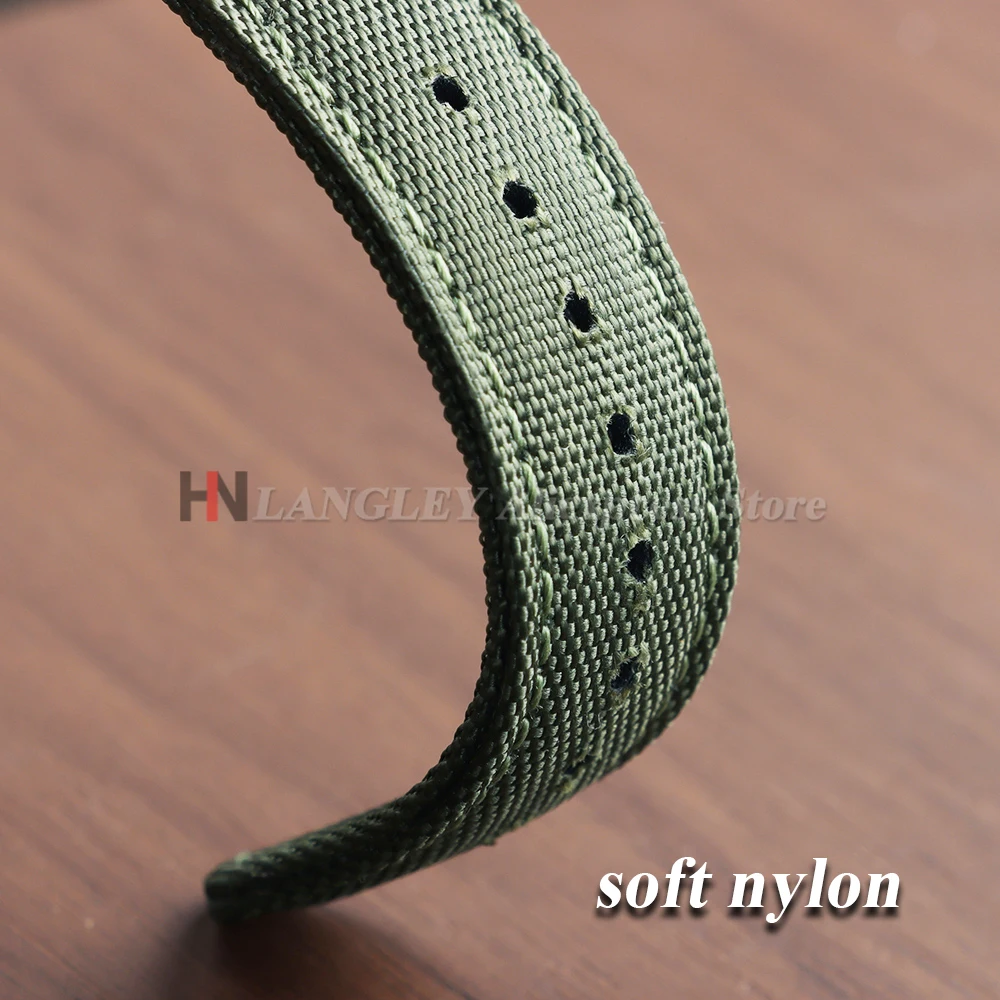 Pulseira de relógio de náilon de pano de vela premium 20mm 22mm para omega negócios borboleta fivela bandas liberação rápida masculino feminino cinto acessórios