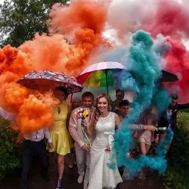 الملونة المحمولة أنبوب الدخان التصوير الدعامة مرحلة الحفلات جو الديكور الزفاف عيد ميلاد مهرجان الاحتفال العرض