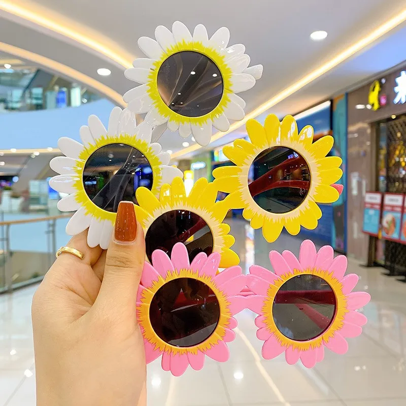 

Kids Fashion Flower Shape Sunglasses Vintage Children Oversized Round Frame Sun Glasses Boys Girls Daisy Flora UV400 Goggles