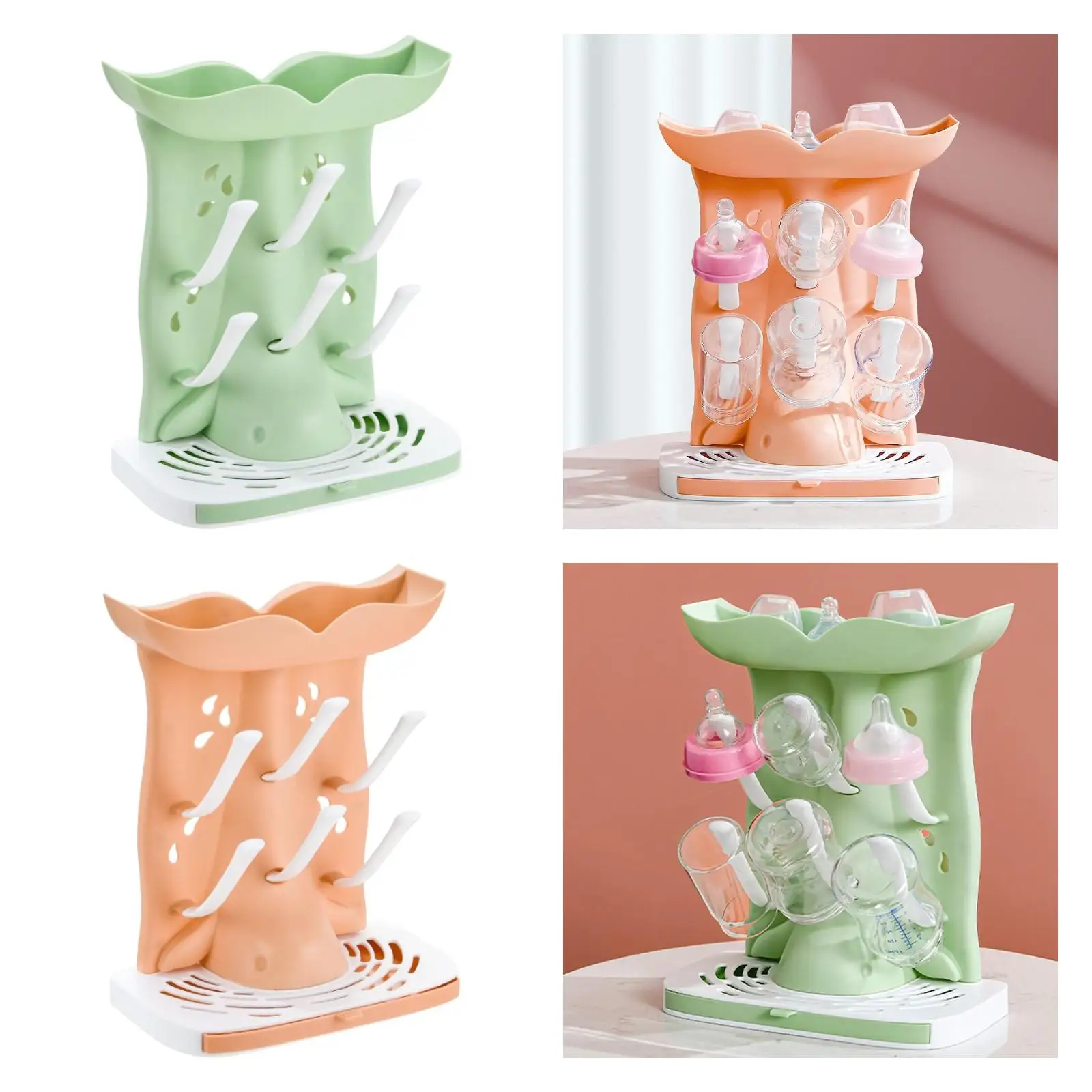 

Сушилка для детских бутылочек, 6-крючок, экономия места, держатель для сосок, держатель для соски, диспенсер, легко чистящаяся вертикальная сушилка для бутылочек