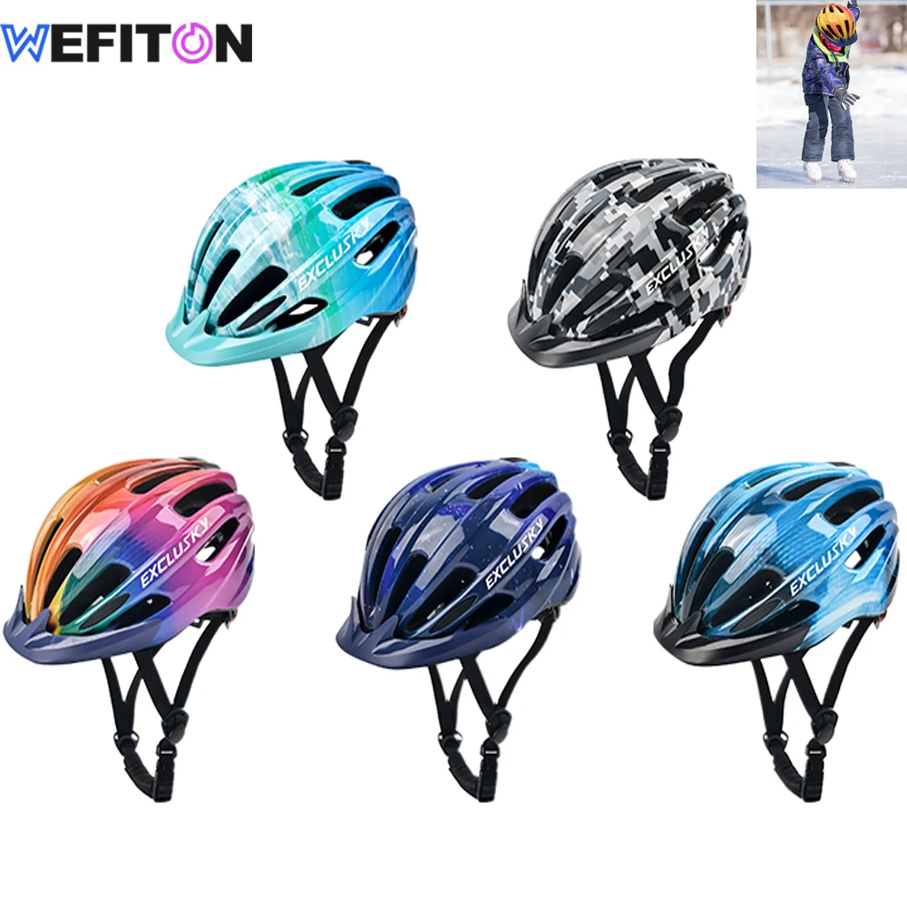 

1PCS LED Kids Bike Helmet - Adjustable Multi-Sport for Boys & Girls 5-14 (50-57cm) - Skateboard, Scooter, Cycling with Visor
