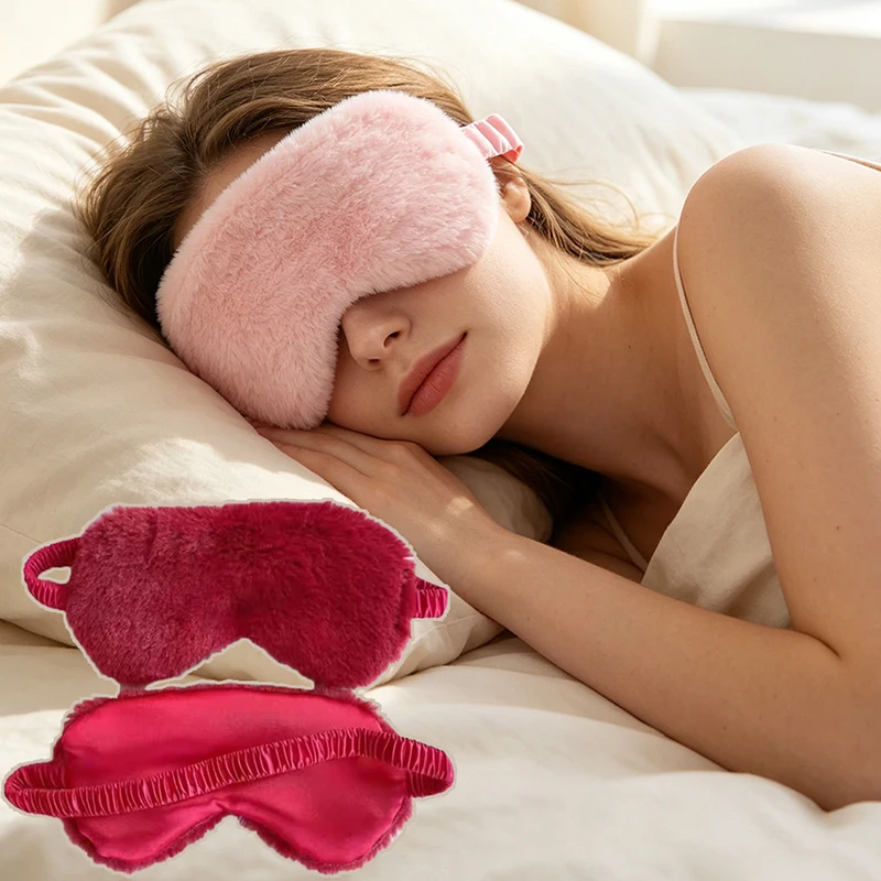 Masque de sommeil, bandeau de sommeil, masques oculaires en peluche douce, masque oculaire mignon en forme de nuage, cache-œil en peluche, cache-œil pour la sieste et le bien-être.
