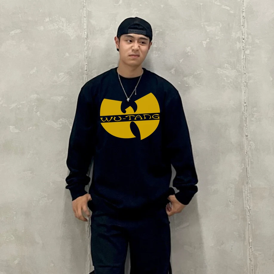 

Футболка Wu-Tang Clan с длинным рукавом, хип-хоп, уличный танец, принт «Губы, пистолет, язык, меч», большой размер, хлопковая футболка в стиле рэп для молодежи и подростков