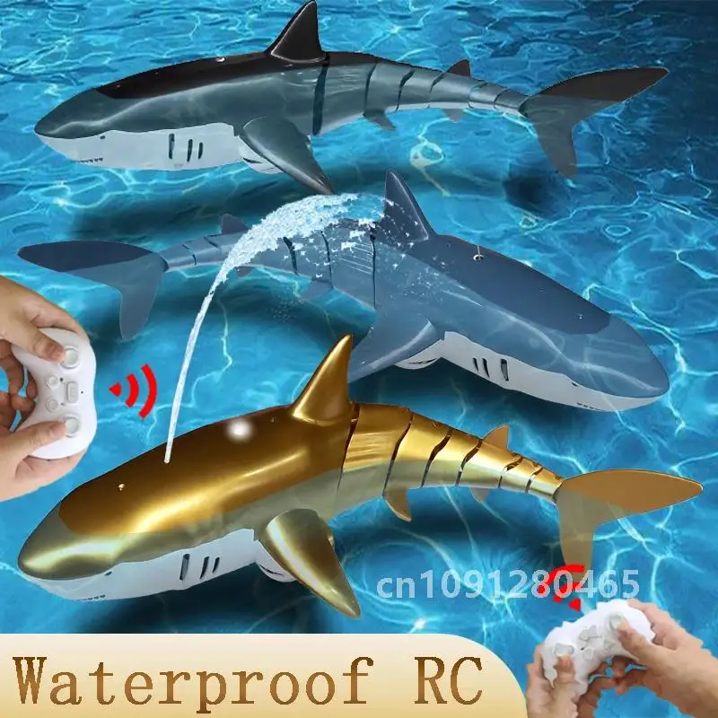 Rc Shark Toys for Kids Boys Girls Remote Control Animals Fish Robots Pool Water Beach Play Sand Bath Toy 4 5 6 7 8 9 Years Old