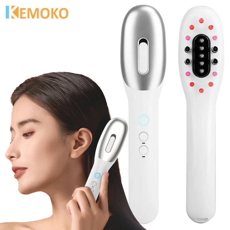 Red Blue Light EMS Hair Growth Massage Comb with Hair Oil Dispenser AntiHair Loss for Scalp Relax Hair Growth Fit All Hairstyle
