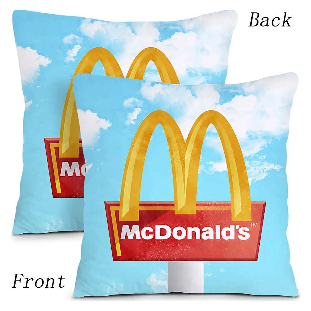 Mcdonalds Fries Pillow Covers Cartoon Sofa Decorative Home Double-sided Printing Short Plush Cute Cushion Cover