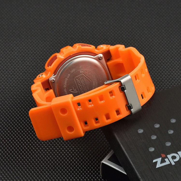 สายนาฬิกา + สายรัดสําหรับ Casio GA-100 GA-110 GA-120 GD-100 GD-110 GD-120 GLS-100 GAX-100 GA-140 สายรัดข้อมือเรซิ่นด้วยเครื่องมือ