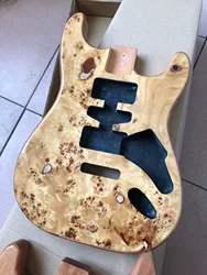 Electric guitar body, peach blossom core body material, tree scar wood grain veneer