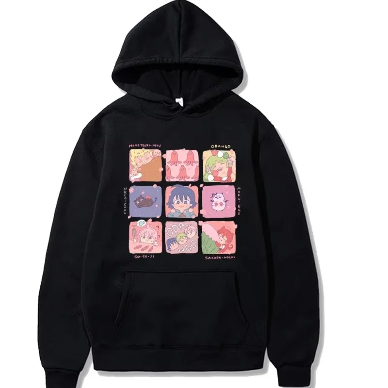 2025 Mairimashita Iruma Kun الرسوم المتحركة اليابانية الجديدة 2D هوديس الرجال بلوزات طويلة الأكمام النساء Harajuku البلوفرات سوداديراس