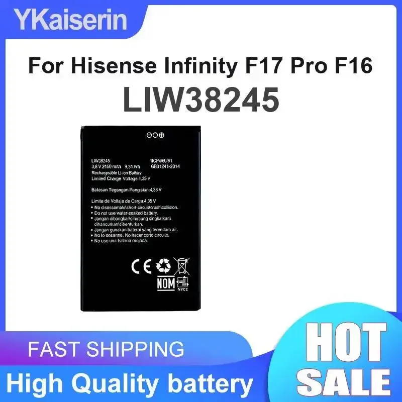 LIW38245 Mobile Phone Battery For Hisense Infinity F17 Pro F16 2450mAh Good Low-Temperature Performance