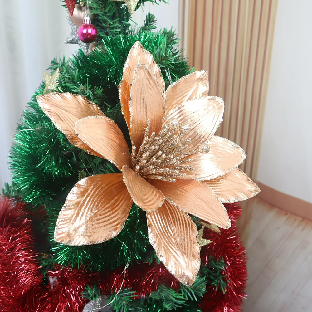teellook-10個-袋-36cm-新しいクリスマスフラワーパーティーデコレーション-クリスマスデコレーションリースアクセサリーペンダント